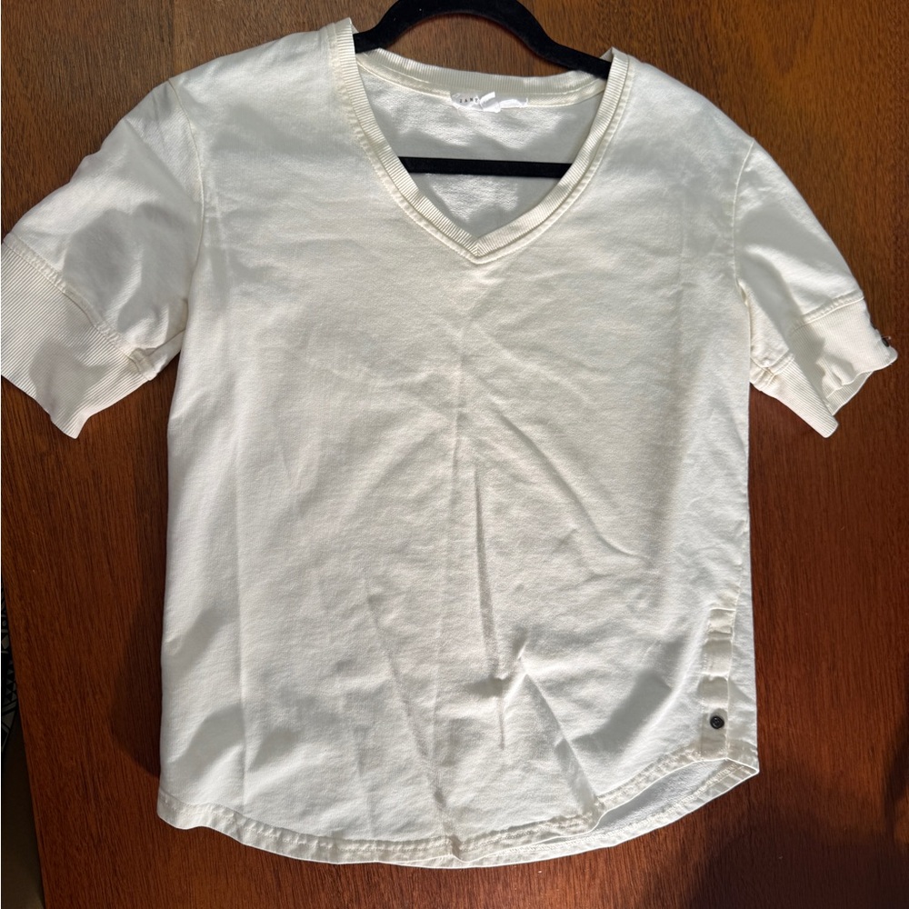 Jane and Delancey Cream V-Neck Blouse